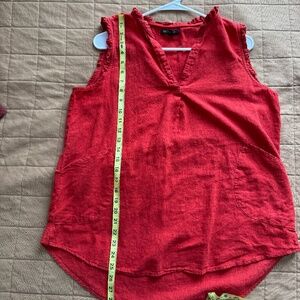 Cotton/ linen blend shirt w/ pockets